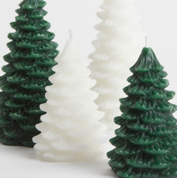 New Christmas Tree Candle Holiday Decor White Tree Candle - Picture 3 of 4